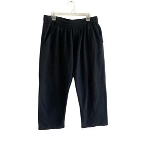 FSBN New Yorker Mens Black Fleece Sweatpants Size L Elastic Waist Pockets Jogger